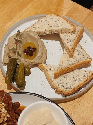 Shiitake mushroom Patè  at No Bones in Byron Bay
