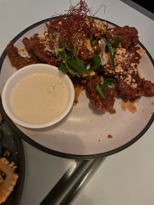Vegan kung pao chickn  at No Bones in Byron Bay