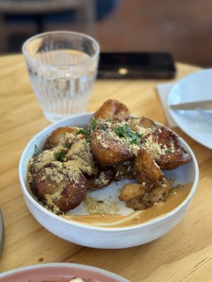 Potato’s - so crunchy and delish!  at No Bones in Byron Bay