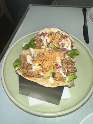 Lamb yiros  at No Bones in Byron Bay