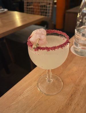 Lychee cocktail   at No Bones in Byron Bay