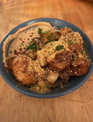 Potato bravas  at No Bones in Byron Bay