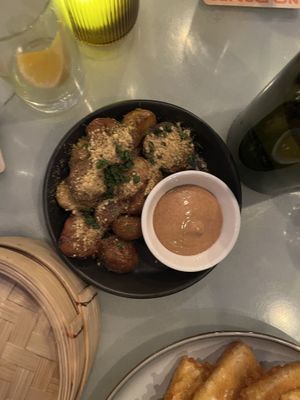 Potato chat  at No Bones in Byron Bay