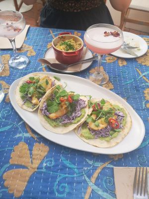 Vegan tacos at No Bones in Byron Bay