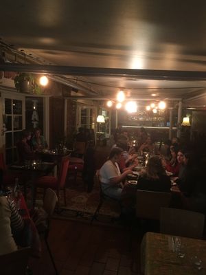 Inside on a Thursday night  at No Bones in Byron Bay