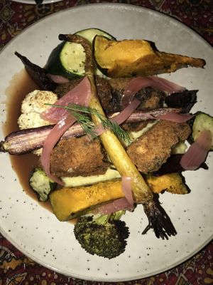 Main - Panko crumbed mushrooms  at No Bones in Byron Bay