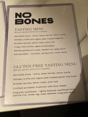 Tasting menu was awesome at No Bones in Byron Bay