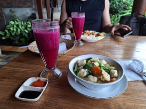 Baksa vegan at Warung Sripadi in Tampaksiring