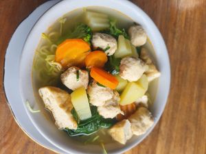 "Meat"Ball soup was good but a bit small portion at Warung Sripadi in Tampaksiring