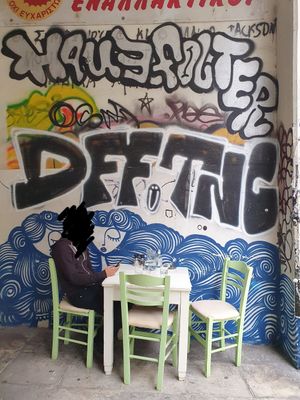 Outside at Mystic Pizza - Exarchia in Athens