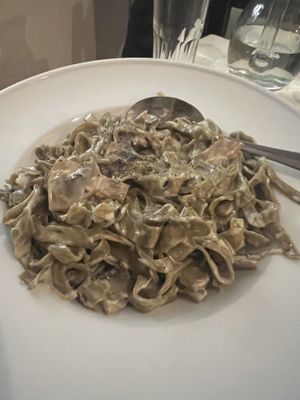 Pasta with mushrooms and trufflee  at Mystic Pizza - Exarchia in Athens