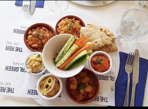Vegan platter at The Real Greek - Dulwich in South East London