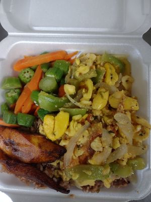 VEGAN ACKEE at Hill's Carib Flava in Haledon