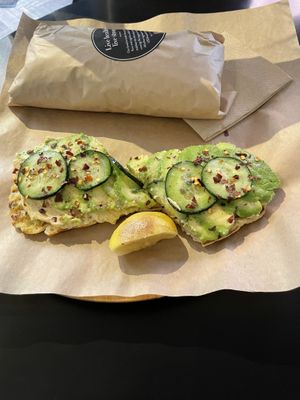 Protein avocado toast  at Dr Smood - Soho in New York City
