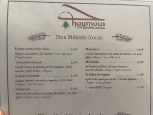 Menu   at Houmous & Co in Strasbourg