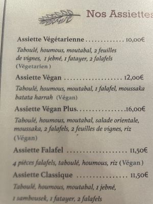 Menu  at Houmous & Co in Strasbourg