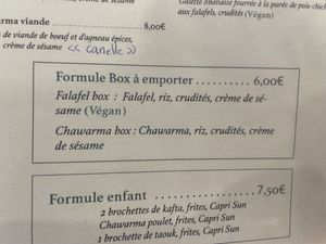 Menu  at Houmous & Co in Strasbourg