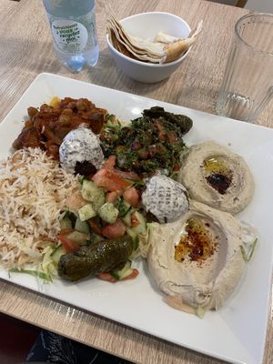 Vegan platter  at Houmous & Co in Strasbourg