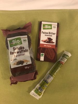 Some vegan treats I bought from the store! The vegan salami was incredible!  at DM Drogerie Markt in Dubrovnik