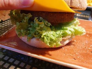 was not impressed with the burger at Peter Pane in Vienna