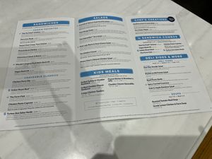 menu at Mendocino Farms in Campbell