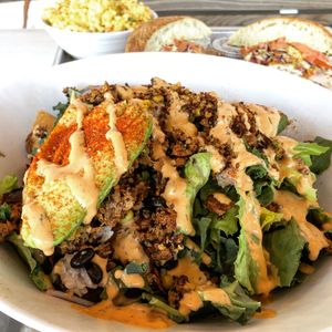 Impossible taco salad  at Mendocino Farms in Campbell