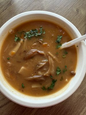 “Flaczki” z boczniaków   at Soczysta Strawa in Lublin