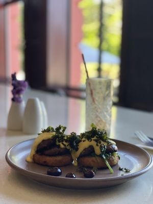 Mushroom Benedict  at Cafe Miro in Christchurch