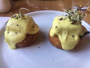 Tofu Benedict  at Cafe Miro in Christchurch
