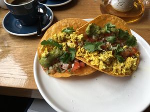 Vegan Breakfast Burrito.. great taste and textures at Cafe Miro in Christchurch