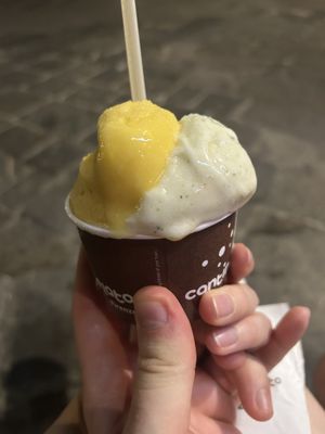 passion fruit / pineapple, mint, and ginger  at Cantina del Gelato in Florence