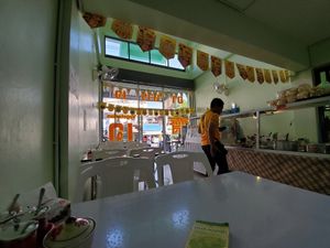 From inside at Yok Vegetarian Food in Chiang Mai