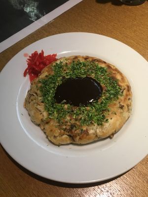 Vegan okonomiyaki at Flame in Takayama