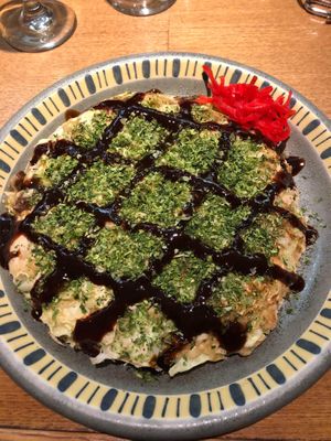 Vegan Okonomiyaki with house pickled ginger at Flame in Takayama