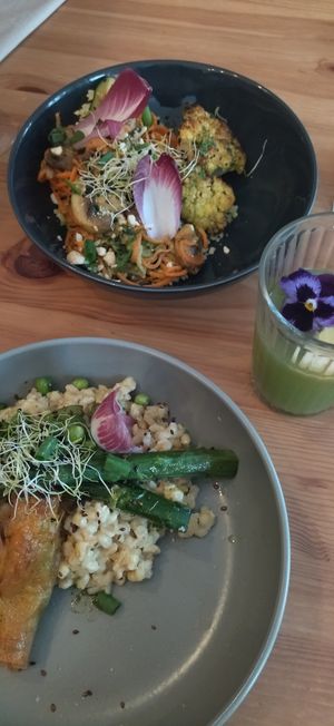 Spicy rice with cauliflower / barley and samossa at Itsy Bitsy in Lille