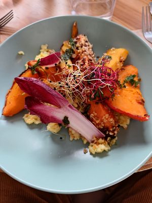 Risotto with baked veggies at Itsy Bitsy in Lille