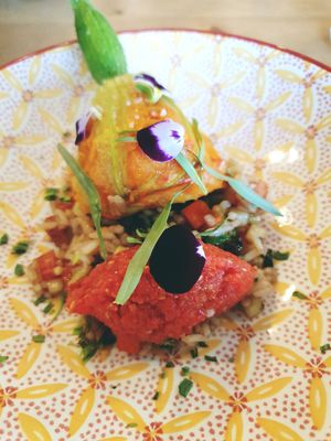 Fleur de courgette farçie at Itsy Bitsy in Lille