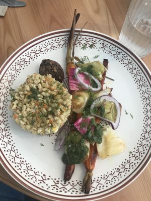Barley with leek and carrots + tarragon pesto at Itsy Bitsy in Lille