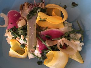 Vegsn dish with mashed potatos and vegetables 👌 at Itsy Bitsy in Lille