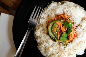 Tahitian salad at Herbosaurus in Rennes
