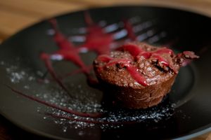 Chocolate cake at Herbosaurus in Rennes