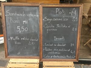 menu of the day at Herbosaurus in Rennes