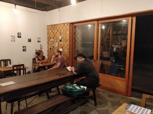 Restaurant interior at Lounge Kado in Okayama
