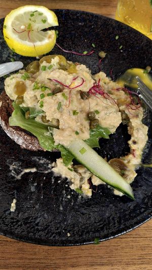 Vegan Tuna sandwich at Greenwoods in Amsterdam