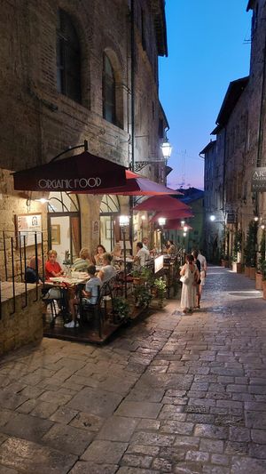 View of the street. at Life Bistrot in Volterra