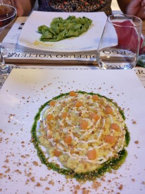 Risotto with melon at Life Bistrot in Volterra