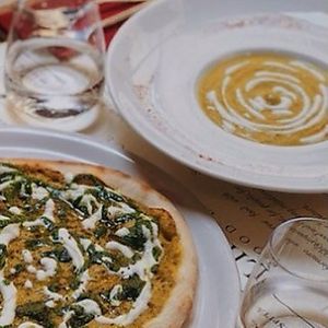Food Table at Life Bistrot in Volterra