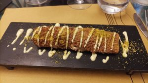 Chestnut flour roll at Life Bistrot in Volterra