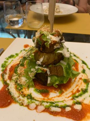 Eggplant 'parmesan' - Melt-in-the- mouth FABULOUS! at Life Bistrot in Volterra