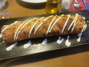 Involtino di Farina di castagne at Life Bistrot in Volterra